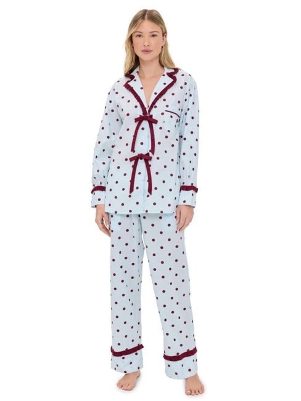 Damson Madder Women's White Antonella Pj Set